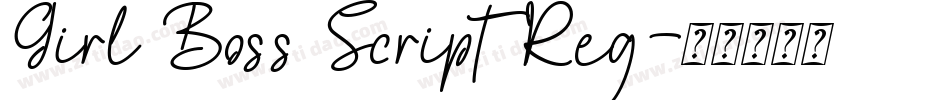 Girl Boss Script Reg字体转换